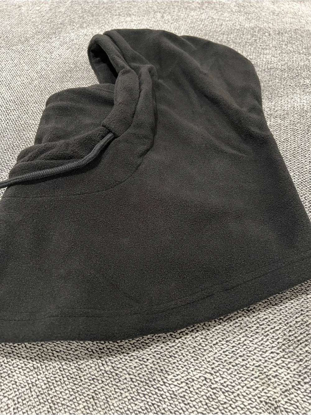 Men's Black Fleece Hooded Neck Balaclava